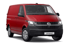 Car Hire Denton - Red VW Transporter Automatic - Van hire Denton
