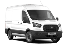 Car Hire Denton - White Ford Transit SWB - Van hire Denton